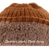 Bonnet adulte avec revers uni tricoté avec 80% de fil de plastique rec