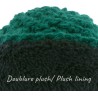 Bonnet adulte en grosse maille uni oblique doublé plush