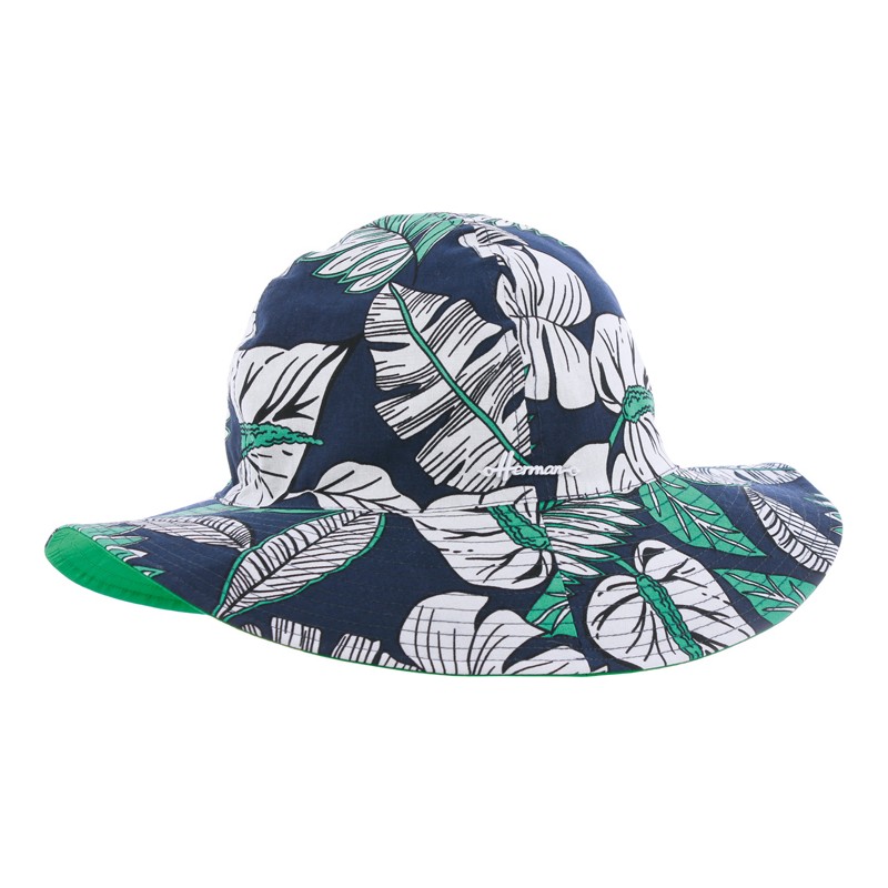 capeline femme chapeau en coton, motif tropical, protection soleil chapeau anti uv UPF50